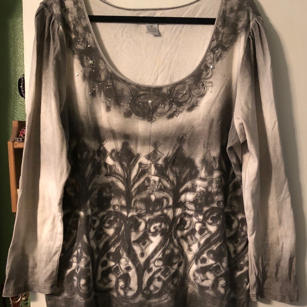 Black gray tunic